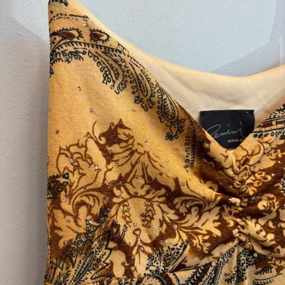 Y2K Vintage Tank Top Gemini XL Babydoll asymmetrical hem - Picture 3 of 10